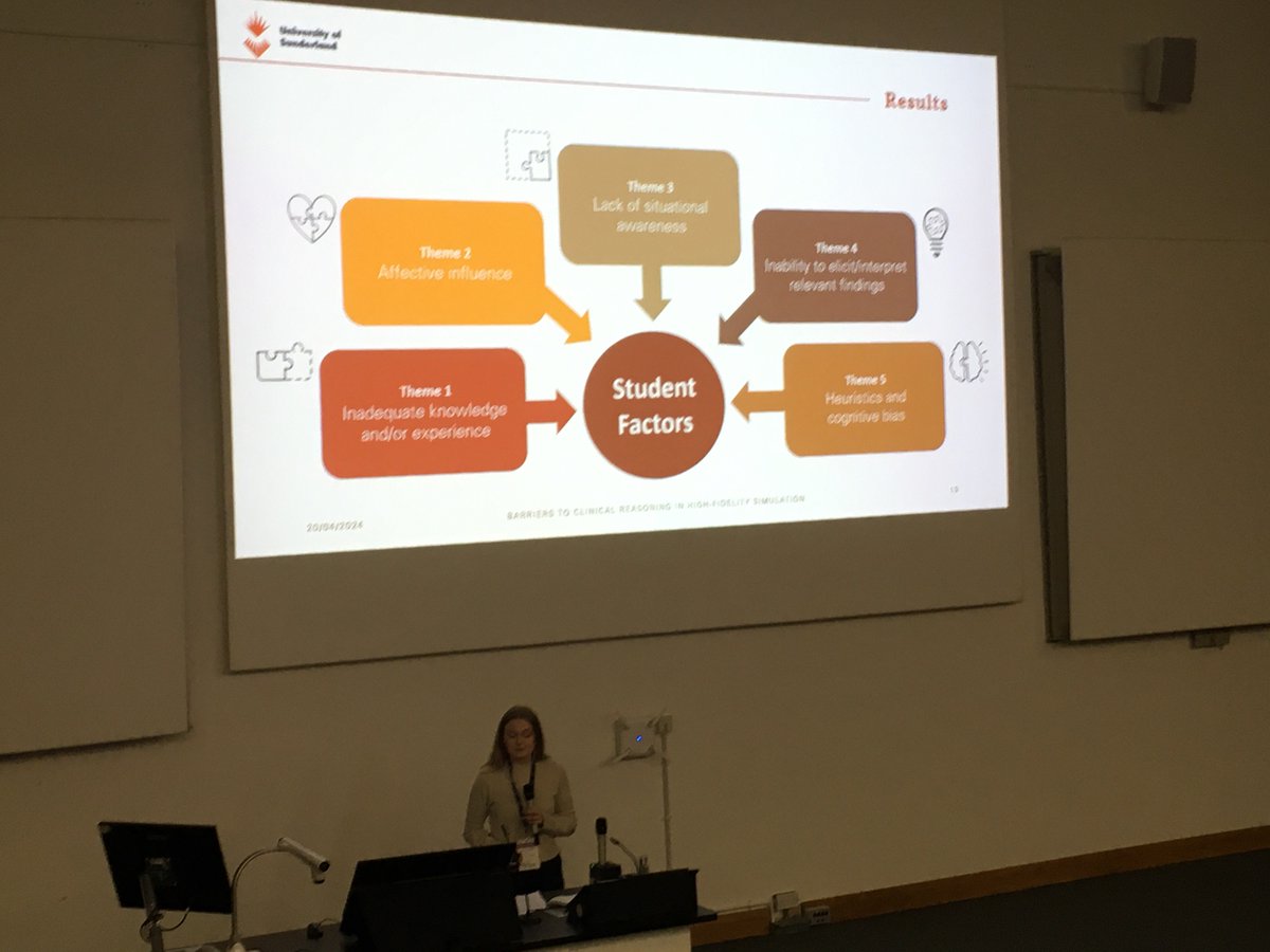 Great oral presentation on barriers to #clinicalreasoning in high-fidelity simulation at @tasme_uk by Leah Williams! #MedEd #TASME24 @UK_CReME