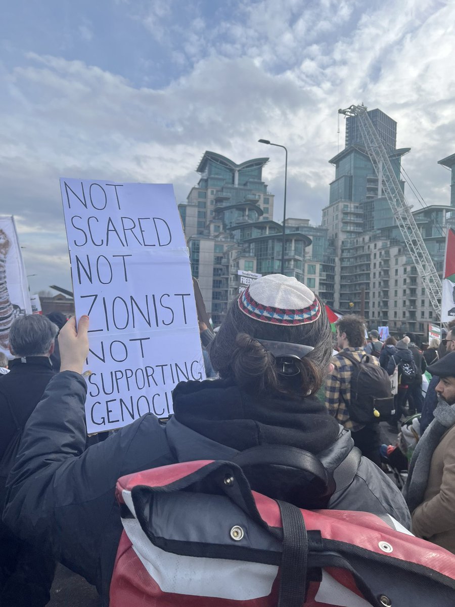 ‘Openly Jewish’ in central London, at the national march for Palestine #JewishBloc #GazaGenocide