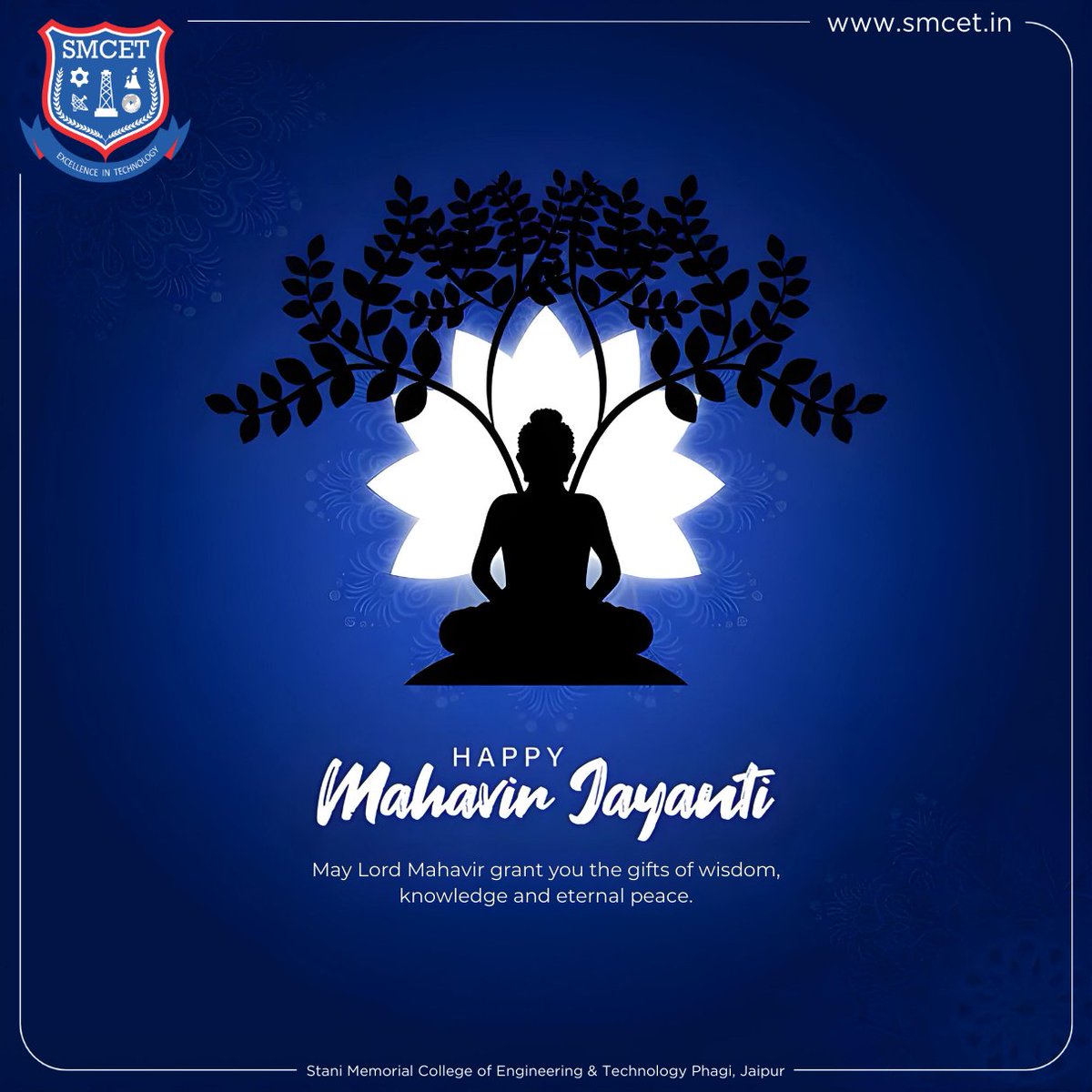 Little keys can open big locks.
Simple words can express great thoughts.
I hope my simple pray can make your life great
Happy Mahavir Jayanti.

#Mahavirjayanti2024 #bhagwanmahavir #mahavira #mahavirswami #SMCET