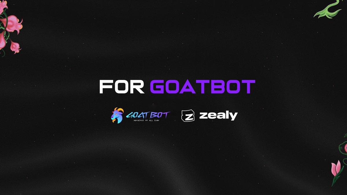 🥳GOATBOT #Airdrop 🏆 Prize Pool:- 10,000$ $GOAT TOKEN ✅ Follow @TGGOATBOT ✅ Like, RT & Tag 3 Friends ✅ Complete #Zealy ⤵️ zealy.io/cw/tggoatbot/q… ⏳ Distribution:- TBA #Airdrops #Giveaways #GOATBOT
