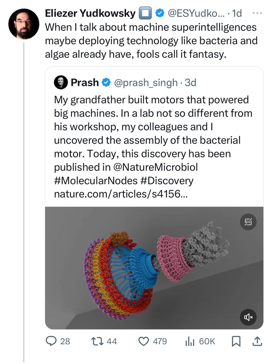 RuxandraTeslo's tweet photo. Thing: exists 

Big Yud: see, it could be used to kill us via AI. https://t.co/0OCDxRDNva