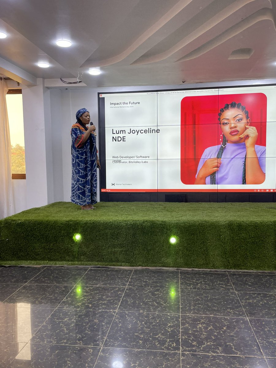 WTMBamenda's tweet photo. Giving it up for  @Nde_Lum , Software Tester and Coordinator of Bitsavalley iLabs! 👏 She's bringing her expertise on the importance of testing to the #WTMBamendaIWD stage with "Testing 123." Get ready to level up your QA skills!

#WTMBamenda
#IWD2024
#Impactthefuture https://t.co/FgTwrhsGul