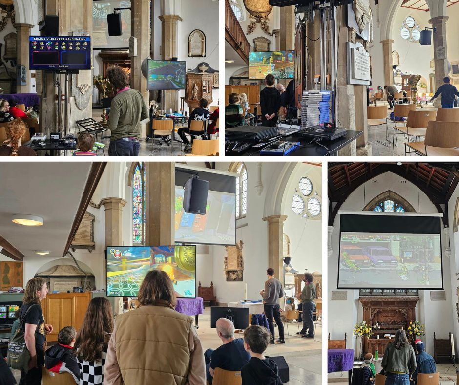 Earlier this month, Rev Alan Moss organised a #RetroGaming event at @StMarysE17 The free 'gaming retreat' gave children, young people and families from the church & local community the opportunity to play a variety of retro and modern games on different consoles. #ChelmsDioLife