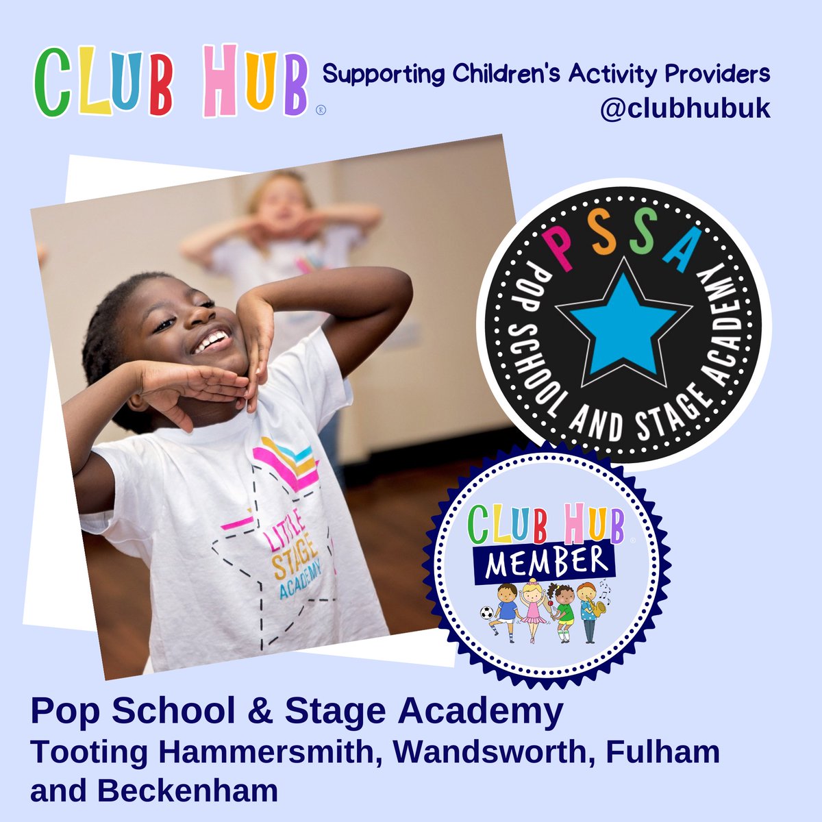 Do you live in Tooting, Hammersmith, Wandsworth, Fulham or Beckenham? Book a trial class with Pop School & Stage Academy - PSSA on 07943 656092 or INFO@PSSA.CO.UK
#clubhubuk #clubhubmember #stageschool #londonmums #tooting #hammersmith #wandsworth #fulham #beckenham