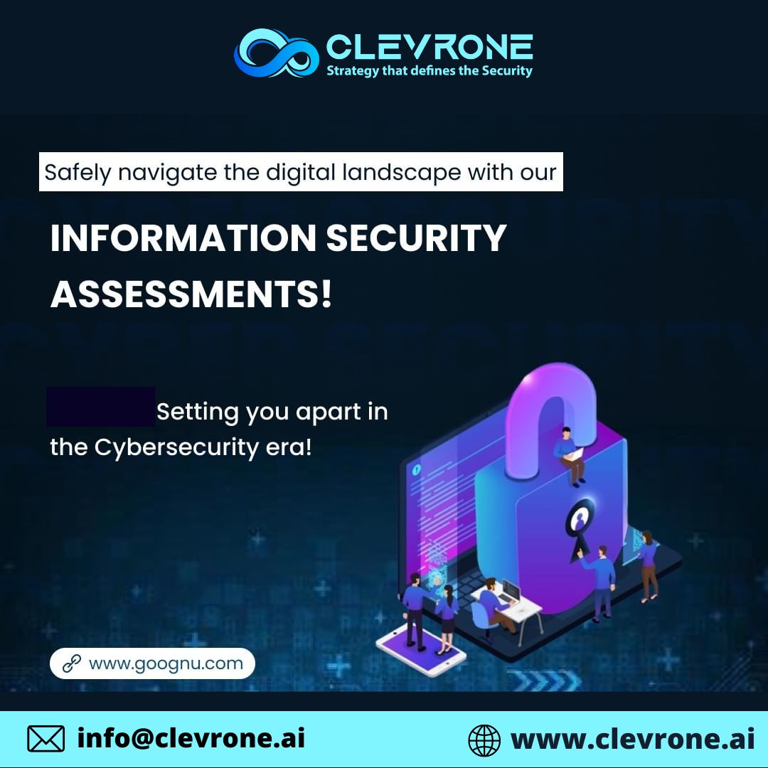 Elevate your security game with our Information Security Assessments! 🛡️ Stay ahead in the Cybersecurity era with Clevrone, your trusted partner for safeguarding your digital assets. 

#InformationSecurity #Cybersecurity #clevrone #Cybercrime #securityassesment #Cloudsecurity
