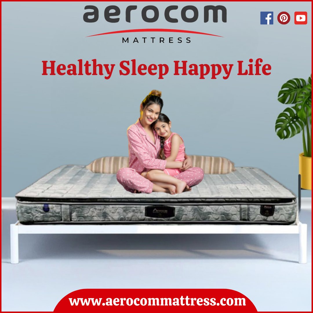 Experience #healthysleep for a #happylife with Aerocom #Mattress! 🌟 #Shopnow at aerocommattress.com for ultimate comfort and support. Contact us at 9511904377 or 18008906741 to upgrade your #sleepquality today! 
.
.
.
#AerocomMattress  #sleepbetter #sleepqualitymatters