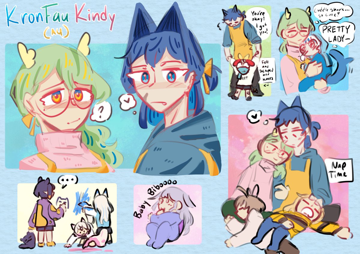 YAYY MY BELOVEDS

if you missed it, its basically an au where kronii and fauna work together and take care of a bunch of holo mem kids and i LOVE THEM

#kronfau