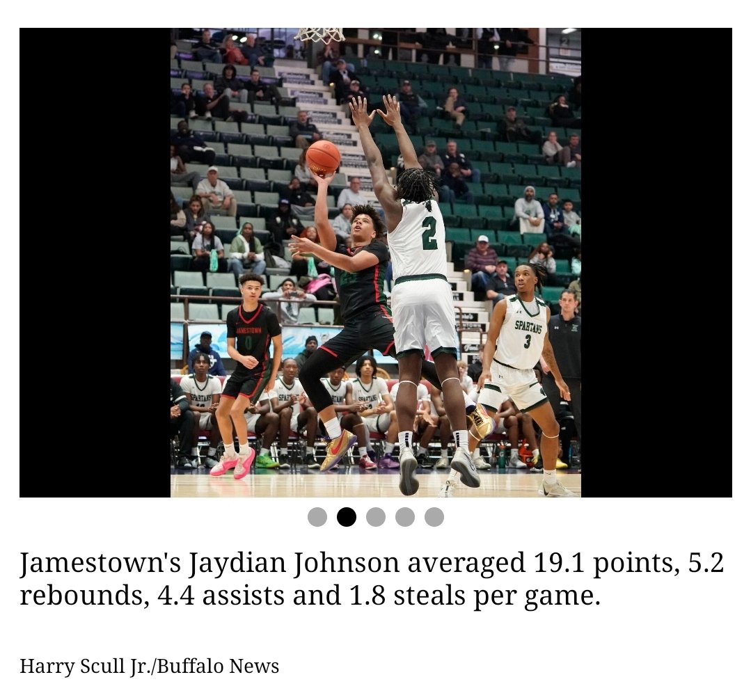 JHSBasketball1's tweet photo. Congrats to Junior Jaydian Johnson being named to the Buffalo News All WNY 2nd team. https://t.co/VoIdvuoCtU