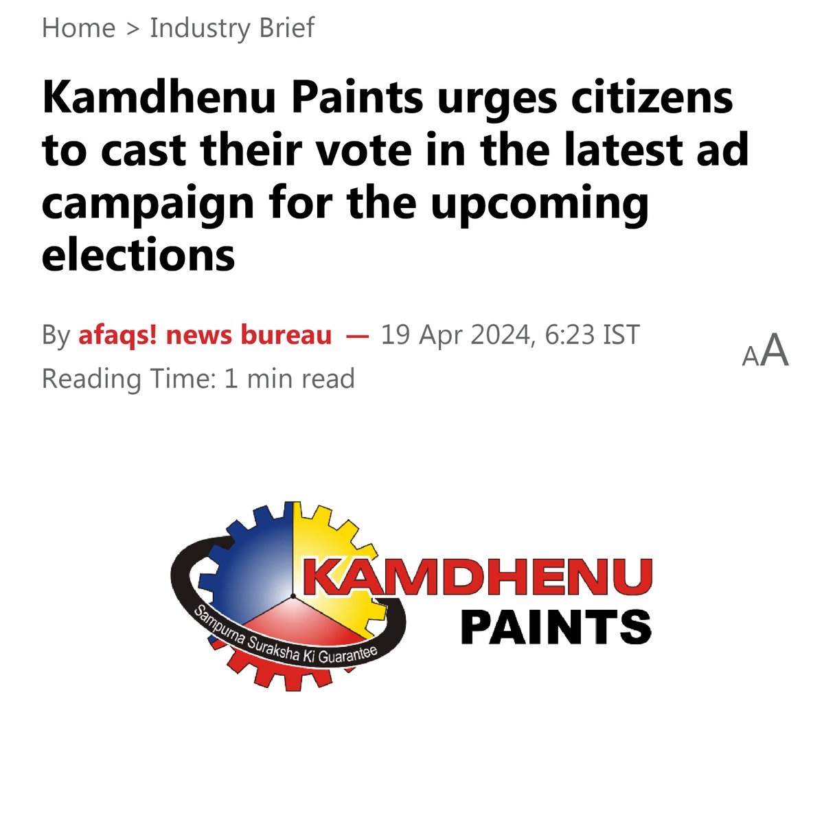 #VoteIndia
Along with Painting walls, lets paint our future together. Kamdhenu Paints urges you to cast your vote and use your power to shape India’s Future.

#VoteIndia
#kamdhenu #india #paints #vote #elections #kamdhenupaints #wallpaints #awareness #Kamdhenu