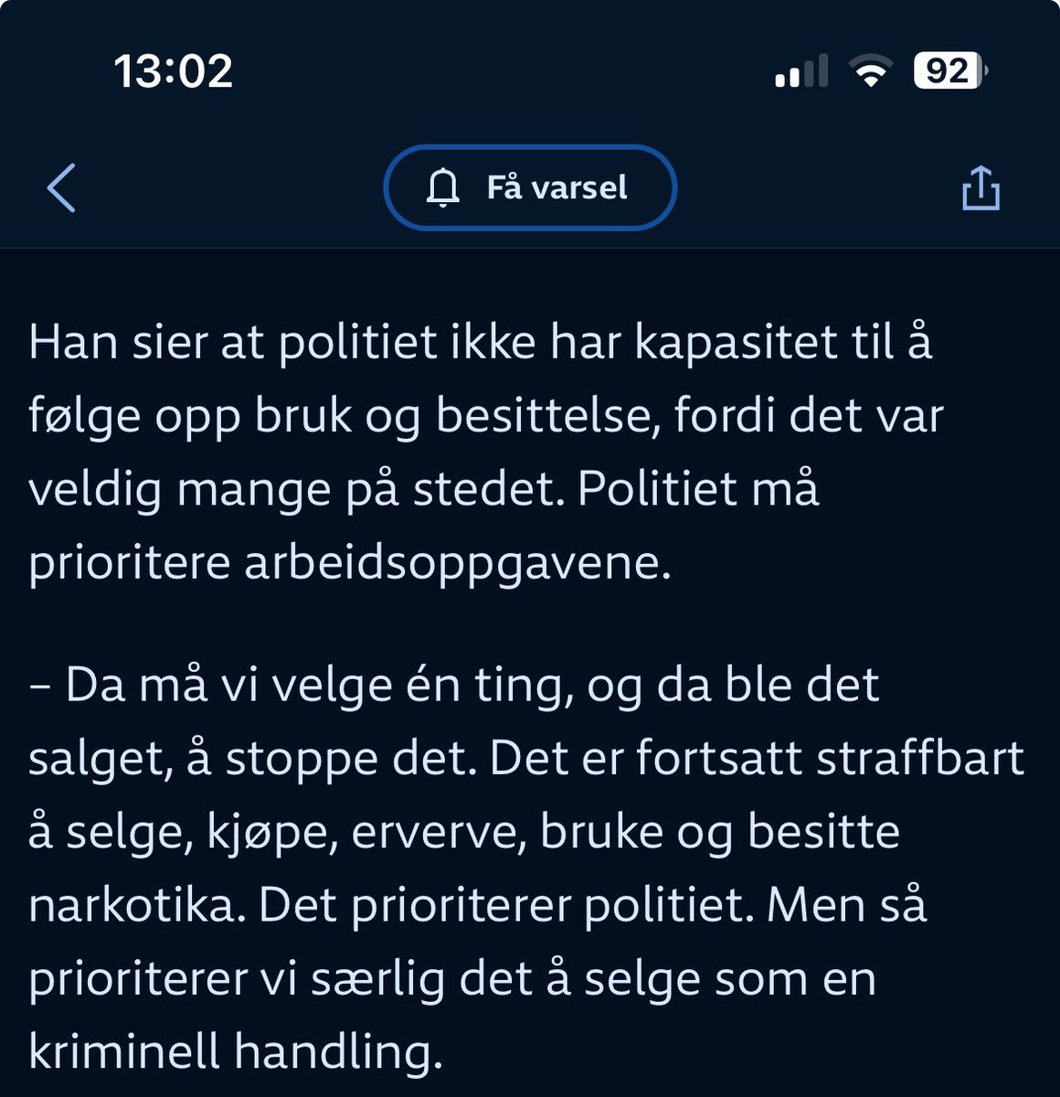 Når man spør politi uten agenda, forklarer de klart og tydelig at propagandaen om at Riksadvokaten har avkriminalisert er sprøyt. nrk.no/norge/politiet…