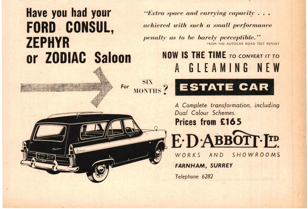 Saturday Takeaway: Bored of your Consul/Zephyr or Zodiac saloon after 6mths?* Convert it into an estate from the firm that did it for Ford for their new cars… * Anybody know the reason for that precise date? @neilmbriscoe @t2stu @DarraghMcKenna @TopOfTheTower @StvCr