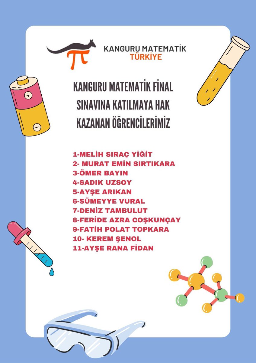 gedizbilsem's tweet photo. Uluslararası Kanguru Fen ve Matematik sınavlarında finale katılmaya hak kazandık. Öğrencilerimizi ve danışman öğretmenlerimizi tebrik eder final sınavında başarılar dileriz. https://t.co/fo0n9RQWq9