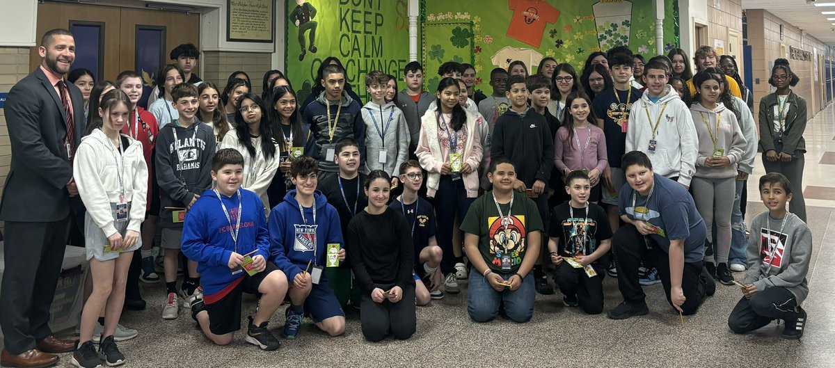 What a week celebrating all of these special people <a href="/WestBabylon_JHS/">WBJHS</a> !   Students of the month, <a href="/WestBabylon_JHS/">WBJHS</a> Library students of the month and the birthday of Lauren, a member of our <a href="/WestBabylon_JHS/">WBJHS</a> Library Dream Team!💙📚💛🎉🎂📚#luckylibrarian