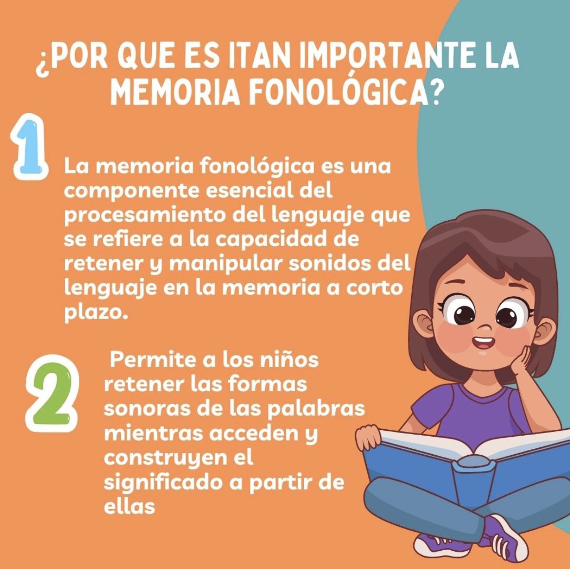 marttaparra_'s tweet photo. Tu peque 👧🏻👦🏻 presenta dificultades de lectura ?📖  El origen puede estar en la memoria fonológica ✍🏼⚠️ #uv_rtl23 #uv_rtl24 #lectura #Logopedia https://t.co/vjbUjPDMBo