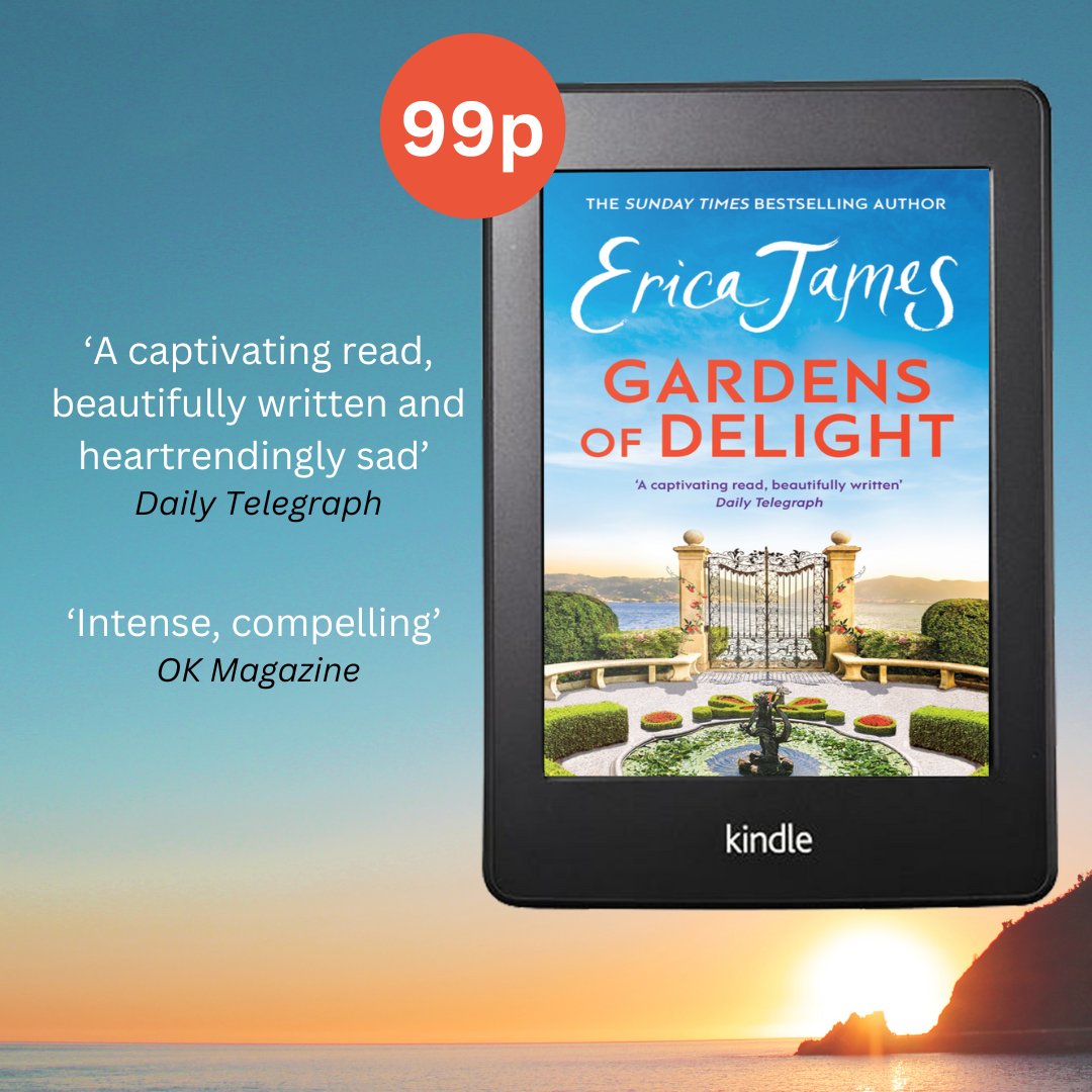 Wishing for a gorgeous taste of Italy? @TheEricaJames bestselling novel GARDENS OF DELIGHT can transport you there for just 99p - but not for much longer! 🌻😎 Get it here: ebook: brnw.ch/21wJ0uU @OrionBooks