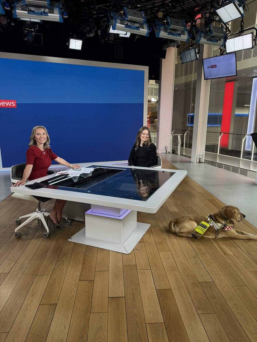 This extraordinary woman who is deaf blind, is running the @LondonMarathon tomorrow to raise money for @guidedogs like her Bosley. Then she’s climbing Everest. Humbling. Good luck, Karolina. @skynews