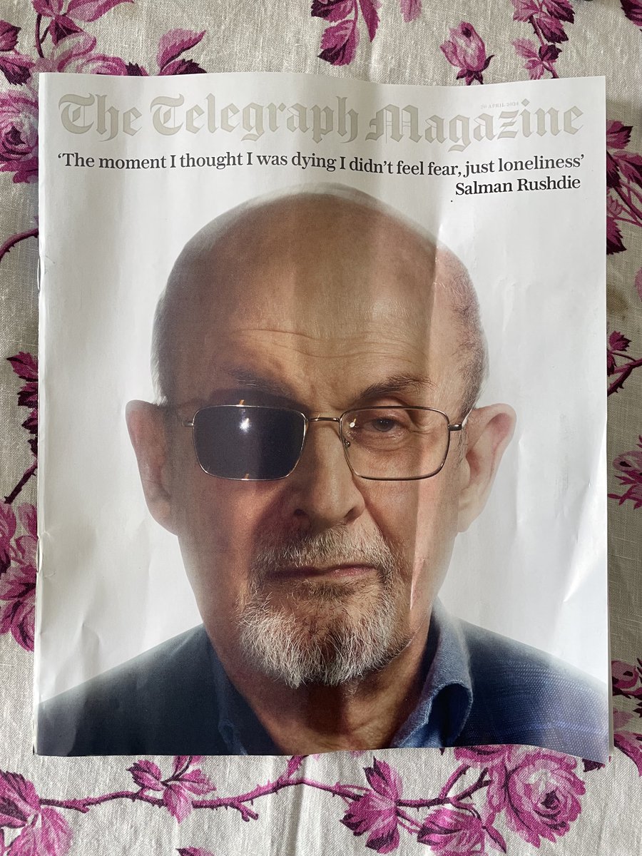 'The moment I thought I was dying I didn't feel fear, just loneliness.' My interview with Salman Rushdie in the Telegraph magazine and online ⁦@Telegraph⁩ today