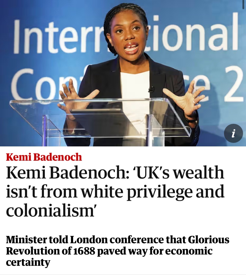 Are you paying attention Kemi Badenoch? Of course not…