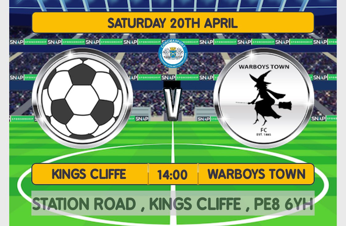 Today the first team welcome @TyddFC down to forge way with the reserves hitting the road and heading up to @kingscliffeufc ⚽️ All support greatly appreciated always 💪🏽 @Warboys_SSC open from 12 🍻 #upthewitches 🔴⚫️