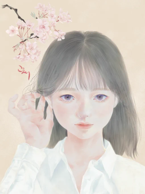 #私の作品もっと沢山の人に広がれ祭り 女子の透明感を研究しています 
