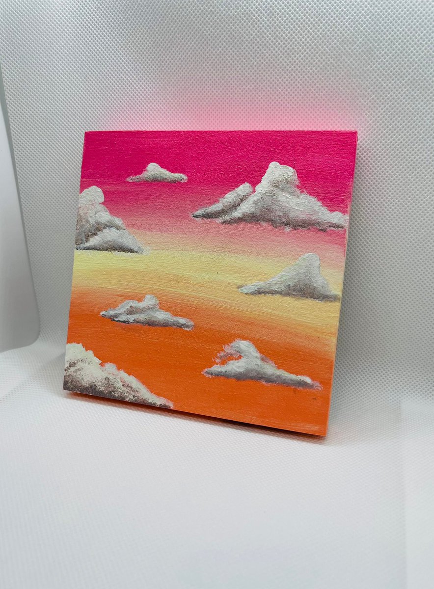 Mini Art Painting 
Acrylic Paint Clouds Canvas ❤️❤️❤️

 alicesbox.etsy.com/listing/166114… 

@AlicesTreasureb #Art #Painting #MiniArt