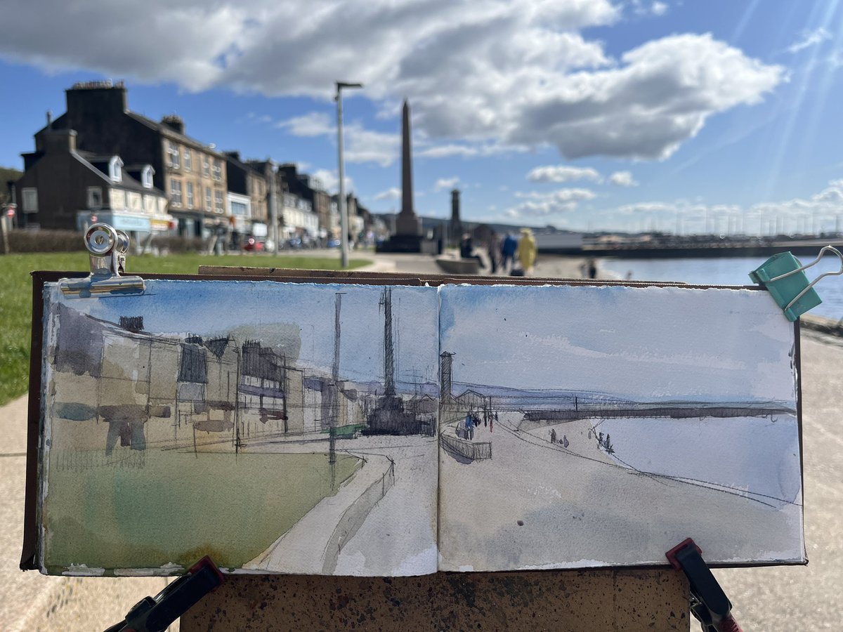 Painting in sunny Helensburgh