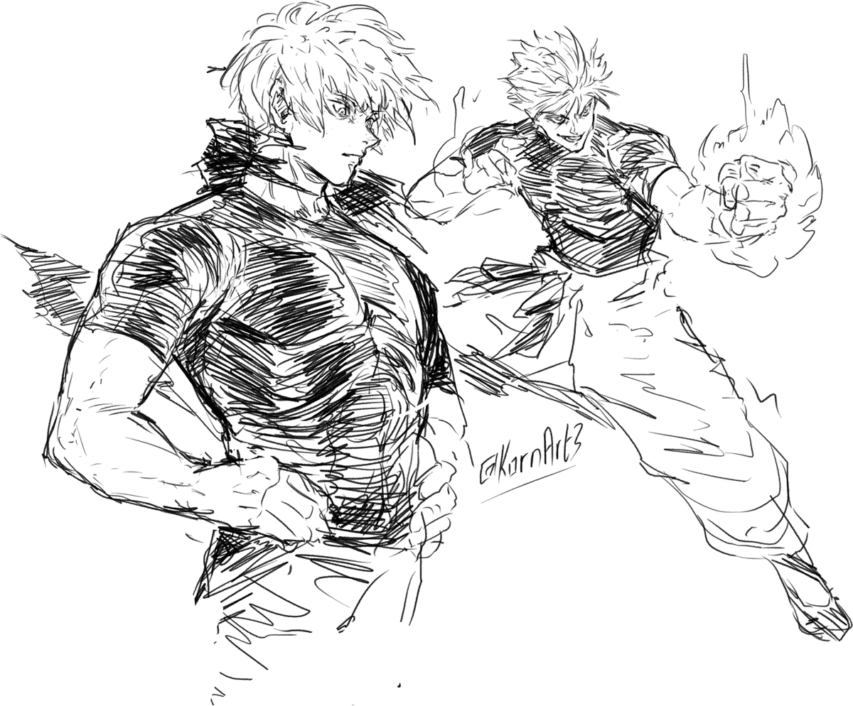 warmup gojo doodles 