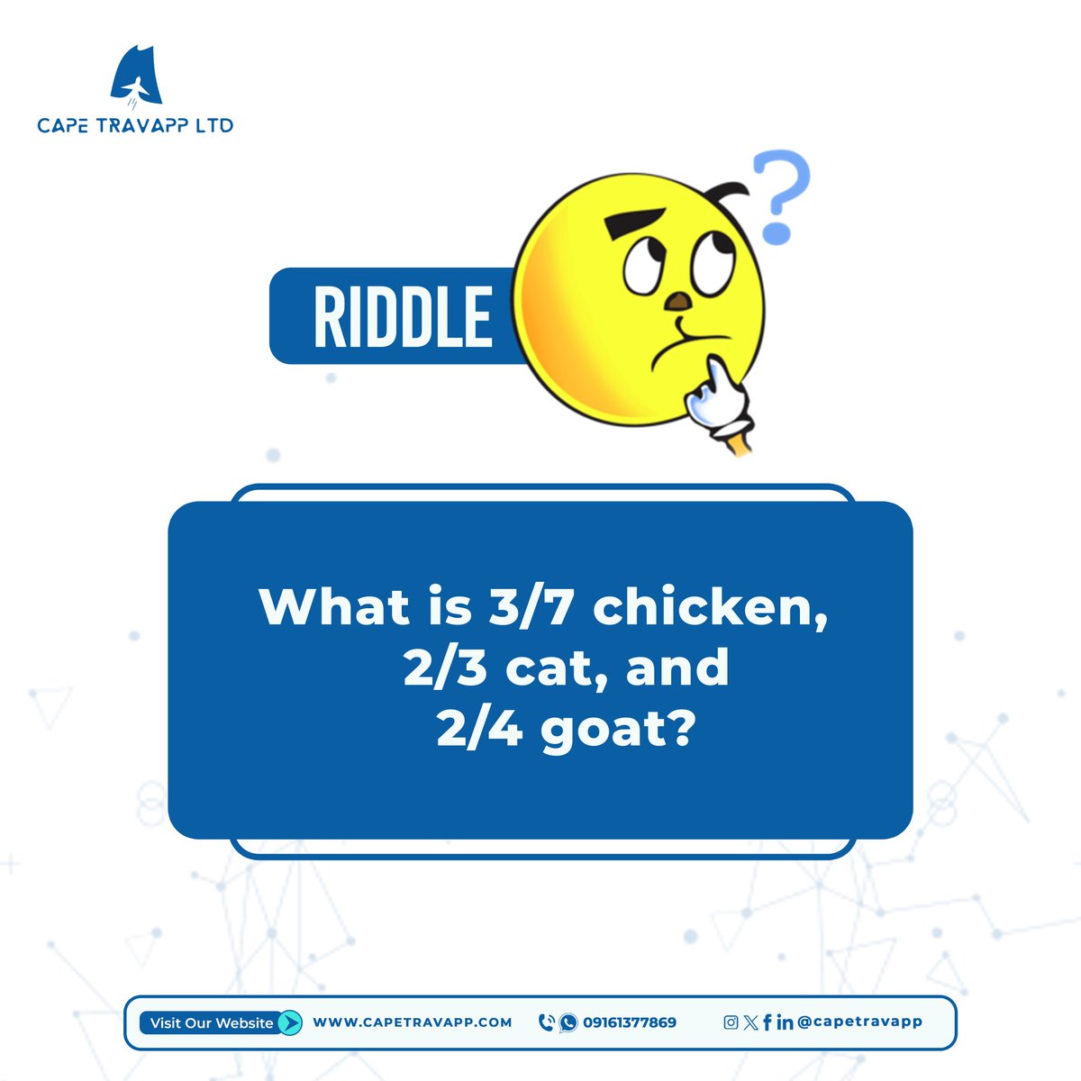 Can you unravel the mystery hidden in plain sight? Decode this riddle and uncover its secrets!🤔

#riddle #explorefrance #francetravels #paris #louvre #capetravels #capetravapp #packages #travel #instatravel #holiday #holidayfun #vacation #trip #tourism #group #destinationearth