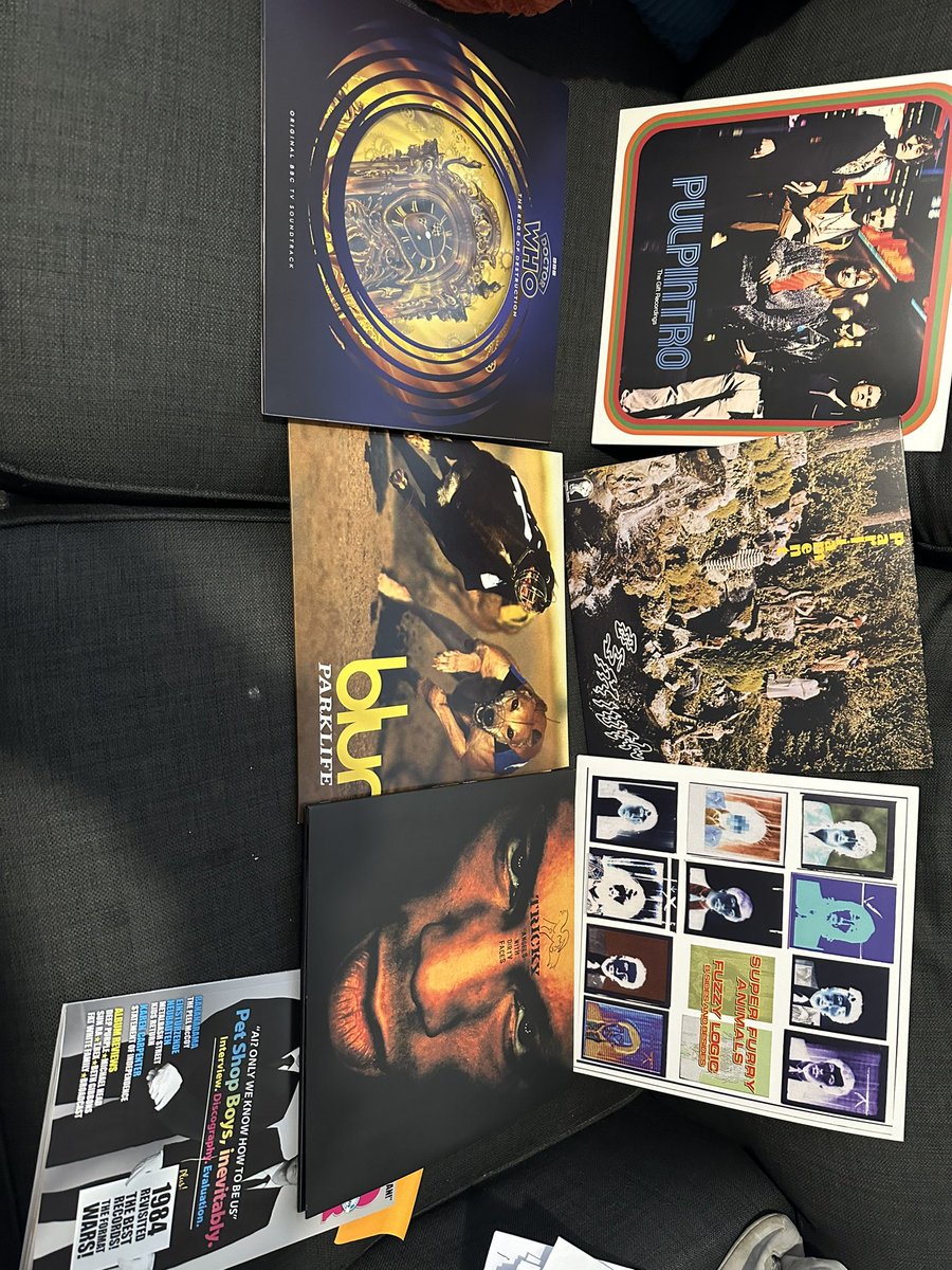 Rallsorts's tweet photo. My RSD24 haul. Got the last Pulp &amp; Blurs. All but Parliament now out of stock. Replay records in Grimsby are amazing for info. https://t.co/lTqi0qNDrY