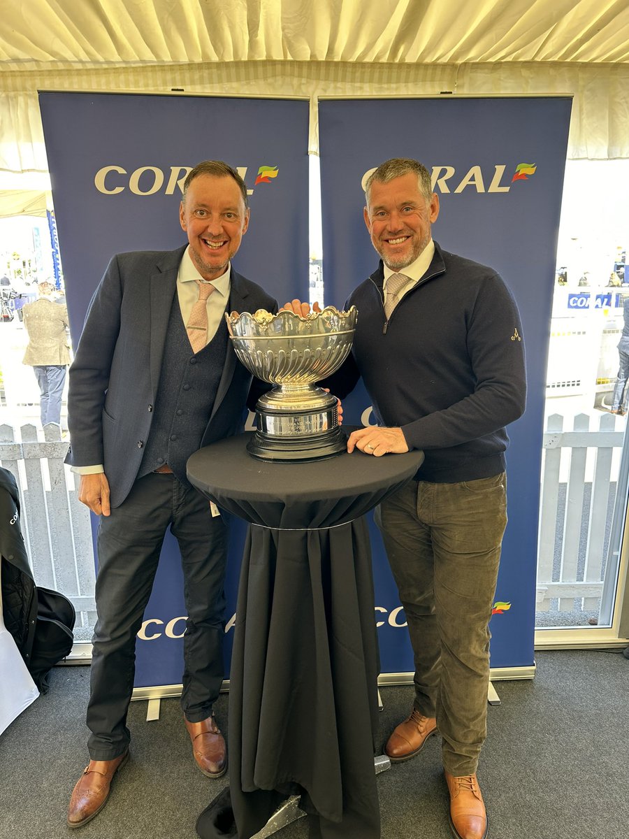 Glorious day again at @ayrracecourse Who’s going to cross the line first and take home this stunning trophy? @Coral Scottish Grand National