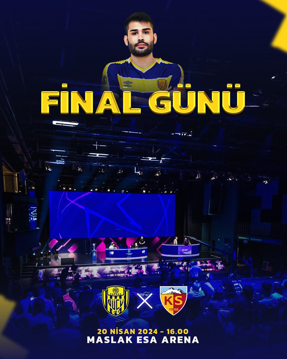 🏆 Final Günü! 💪 ⏰ 16.00 📍Maslak Esa Arena 📺 Tivibu Spor / twitch.tv/tivibuspor #AnkaragücüEspor