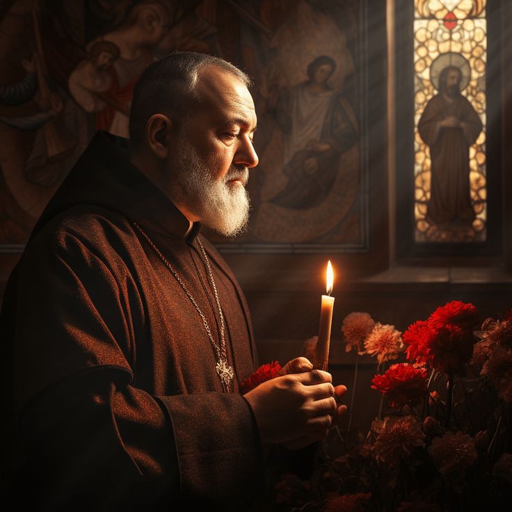 In darkness, At times of tribulations, and distress of the spirit, Jesus is with you. St. Padre pio
