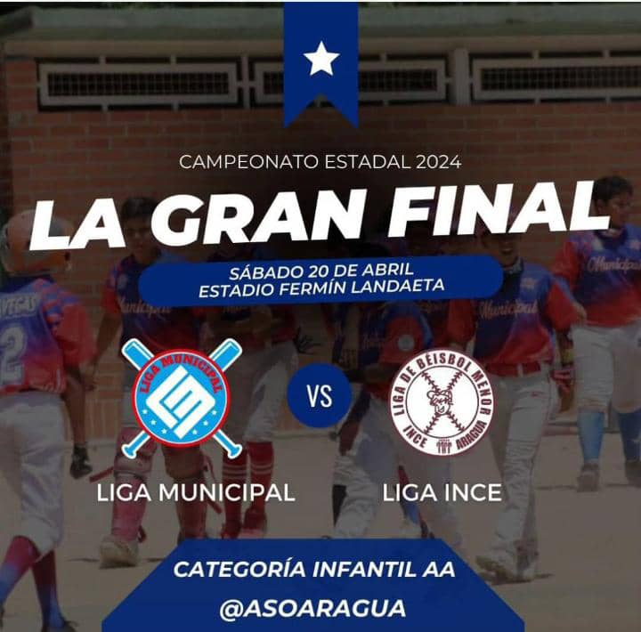 AsoBeisAragua's tweet photo. Todo listo para la Gran Final del VIII Campeonato Estadal de Selecciones categoría #infantilAA Copa "Jaime Aguilar" 🏆
@cjhonsport sponsor oficial de AsoAragua 🏆
@fevebeisbol
#SembrandoBeisbol🌱
#TalentoAragueño https://t.co/sVYpmrHJ4o