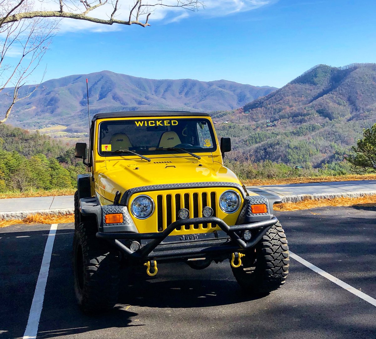 A jeep ride with a view.
