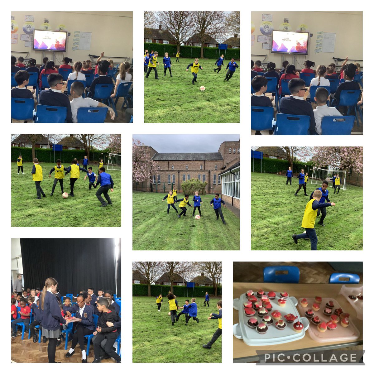 All the children in St Therese of Lisieux enjoyed their treat afternoon for gaining the most amount of house points last half term. They had the choice of cartoons and cakes or football. Fun was had by all.