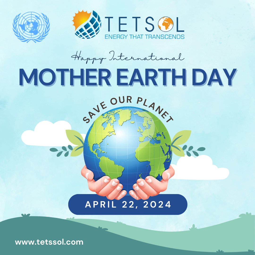 Happy International Mother Earth Day 2024 Visit Us: tetssol.com tetstech.com . . . . . #tets #earthday #internationalearthday #motherearth #savetheearth #solarpowerplant #solarpanel #solarhouse #subsidy #solarenergy #solarpanel #greenenergy #solarpanels