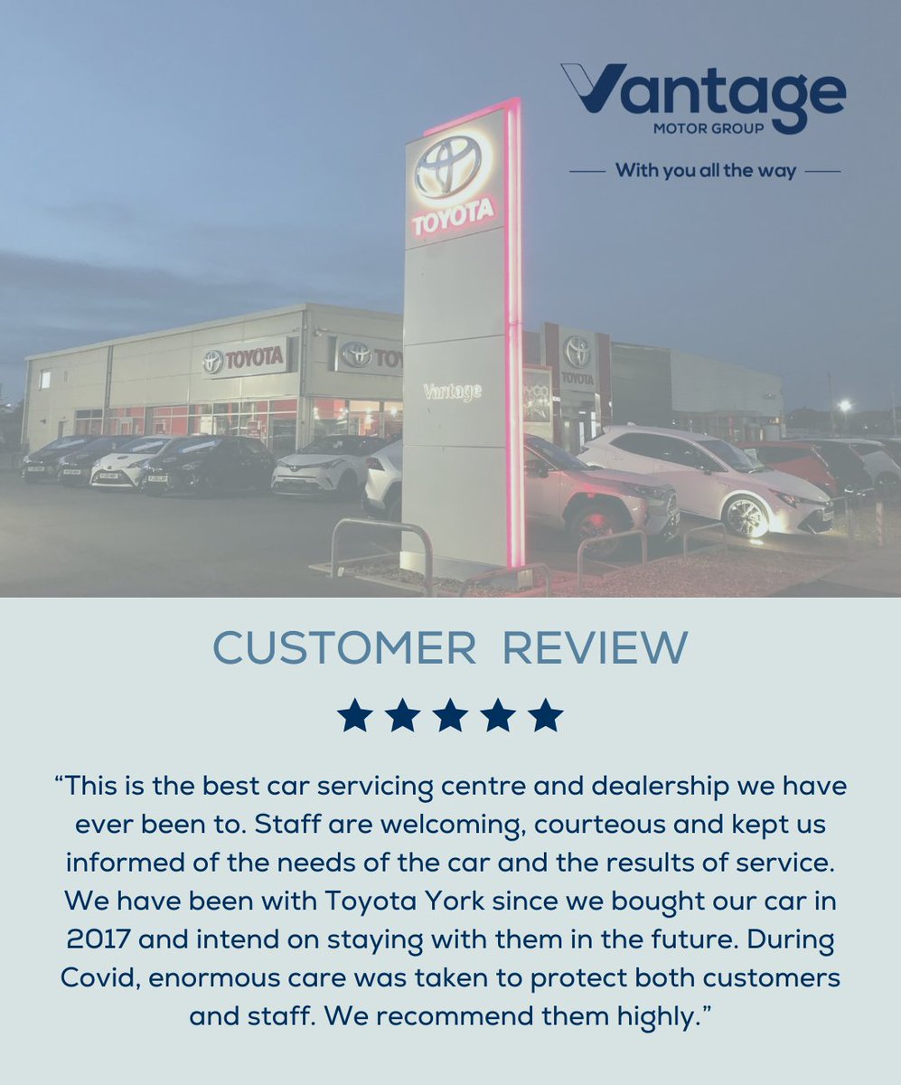 Well done to the team at Toyota York for their excellent effort in creating wonderful experiences for their customers 🙌👏 #Review #Toyota #Appreciation