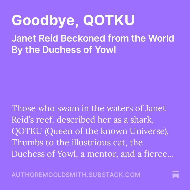 mcdowell_ellie's tweet photo. https://t.co/ILX00T16ND
My tribute to @Janet_Reid #QueryShark https://t.co/XhtnG1Pn0K