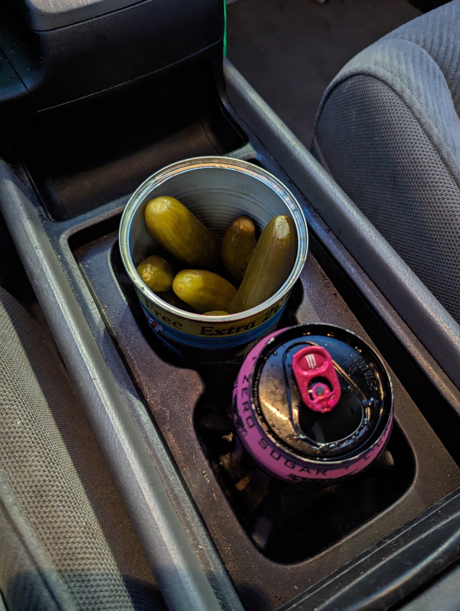 Crazy my cars pickle holder is the perfect size for an energy drink