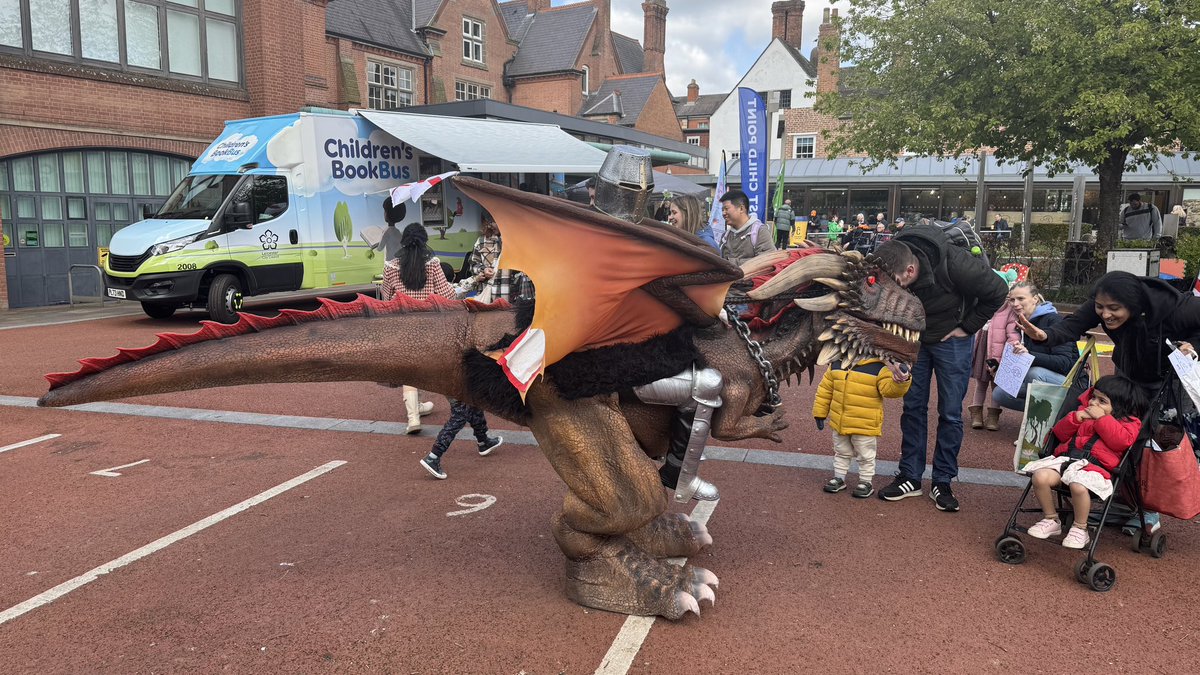 Breaking News. Confirmed reports of a dragon in the City centre. We have our News teams at the scene. More to follow. #StGeorgesDay @visit_leicester