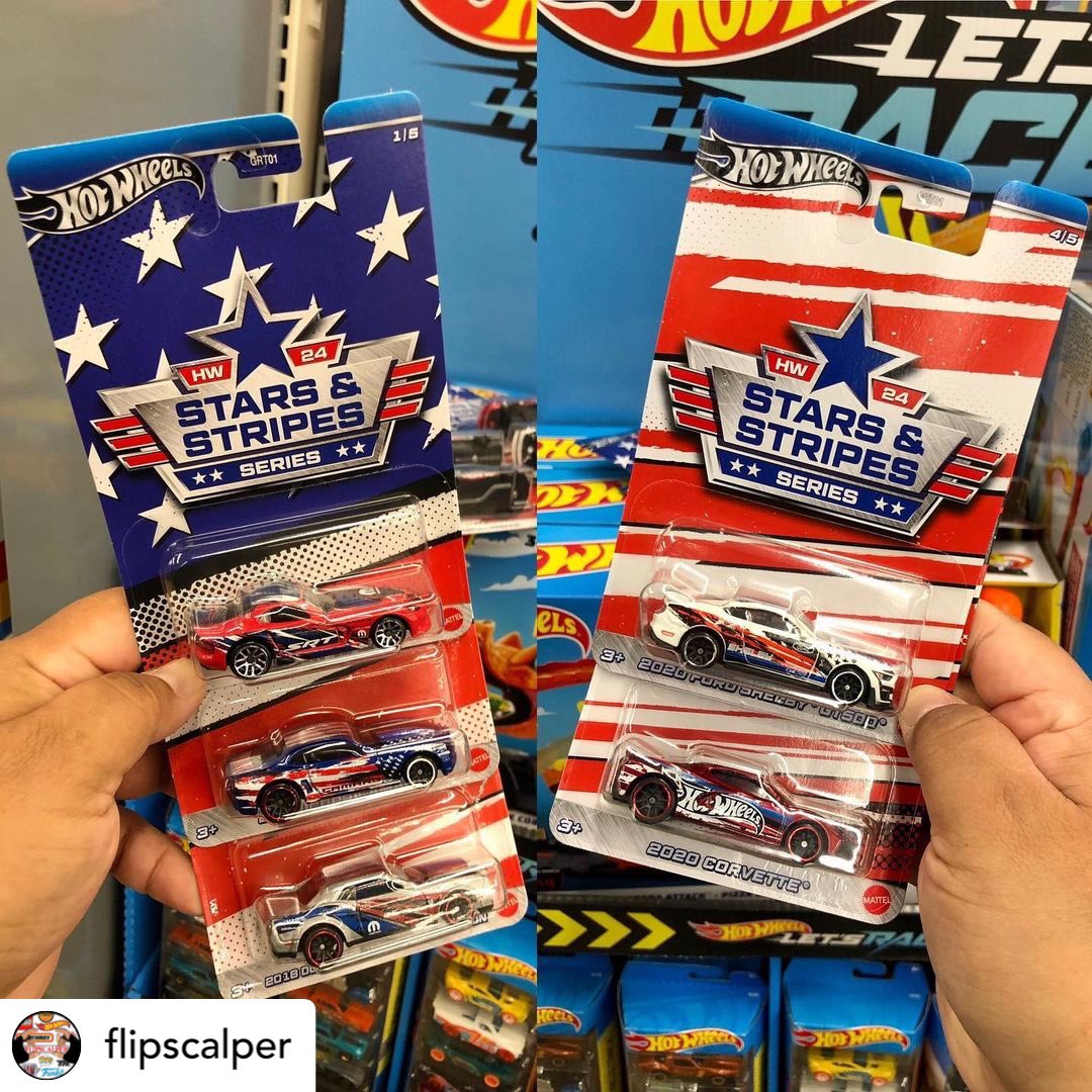 Post @flipscalper

Pretty sweet new Walmart exclusive 2024 Stars And Stripes set 🇺🇸

#srtdemon #shelbygt500 #dodgevipersrt #corvette #copocamaro #walmartfinds #starsandstripes #hotwheels #hotwheelscollector #jdm #diecast #diecastcollectors #diecastcollection #hotwheelscollectors