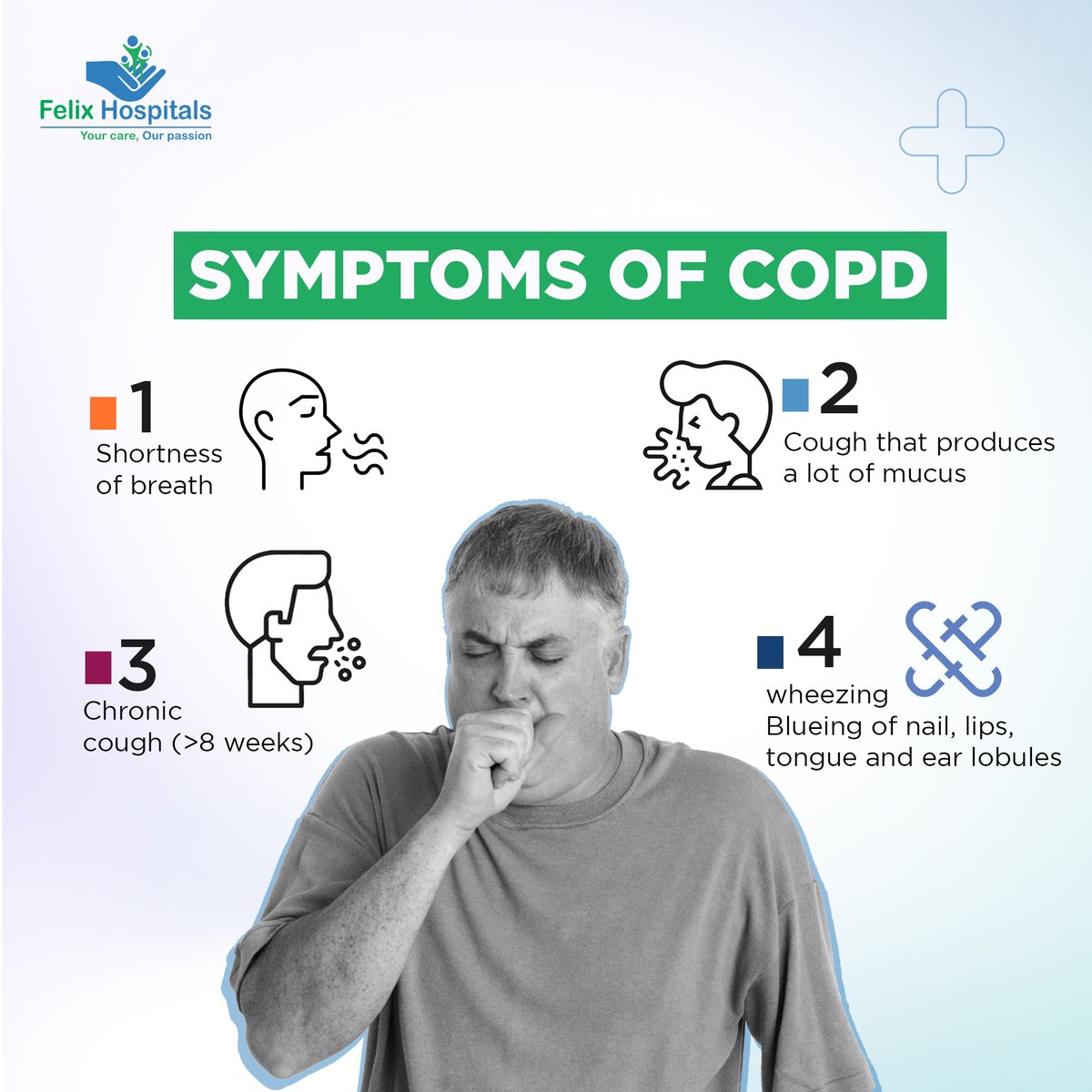 COPD: The Breathless Battle - When Lungs Cry Out for Air

#COPD #breathlessness #lungs #chroniccough #copdtreatment #besthospitalinnoida #hospitalnear #HealthCheckup #everyone #hospitalinnoida #noida #felixhospital