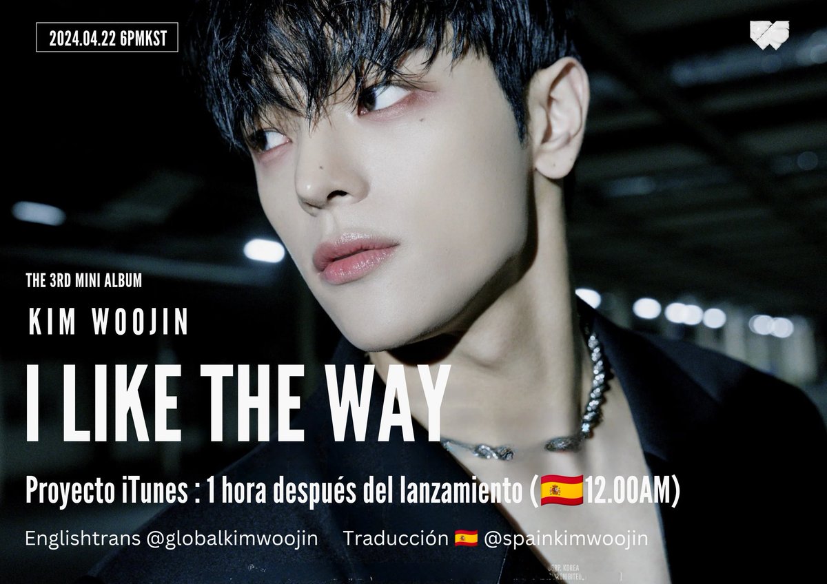 spainkimwoojin's tweet image. •|🎶🔊| KIM WOOJIN: PROYECTO ITUNES•

Comienzo: 1 hora después del lanzamiento del álbum (12.00 hora española)

#KIMWOOJIN #김우진 #Kustomade #SMEntertainment #ILIKETHEWAY
#KIMWOOJIN_ILIKETHEWAY