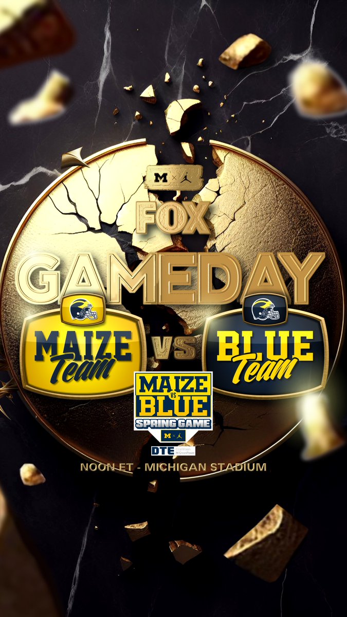 Maize vs Blue ⏰ Noon 📍 Michigan Stadium 📺 FOX 🎙️ Michigan Sports Network #GoBlue