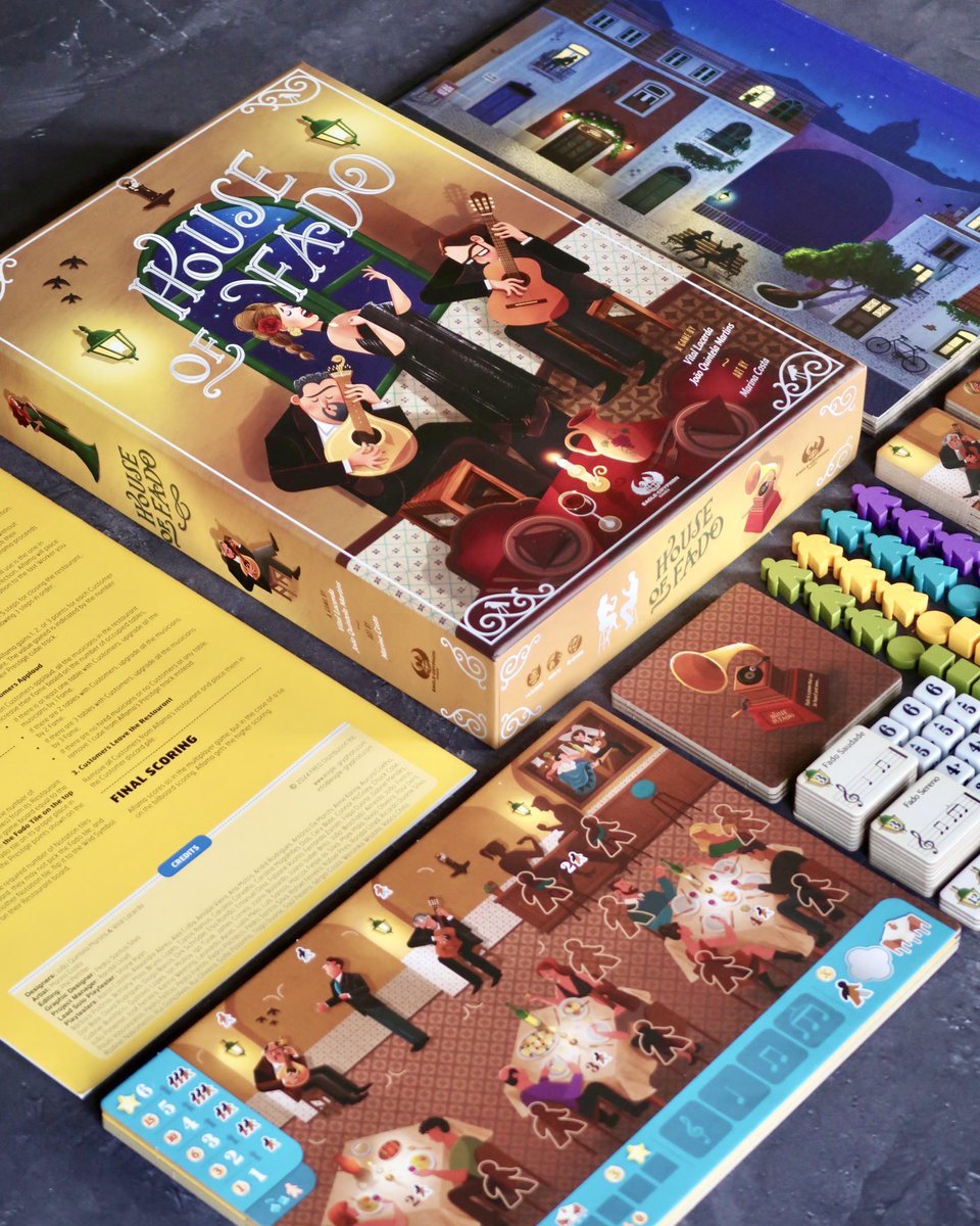 “House of Fado” is coming to Kickstarter. The campaign starts on May 2nd. I’ve played it a few times already and it’s a really good, light euro game with amazing theme and artwork 🤩 #boardgames @EagleGryphon @vitallacerda