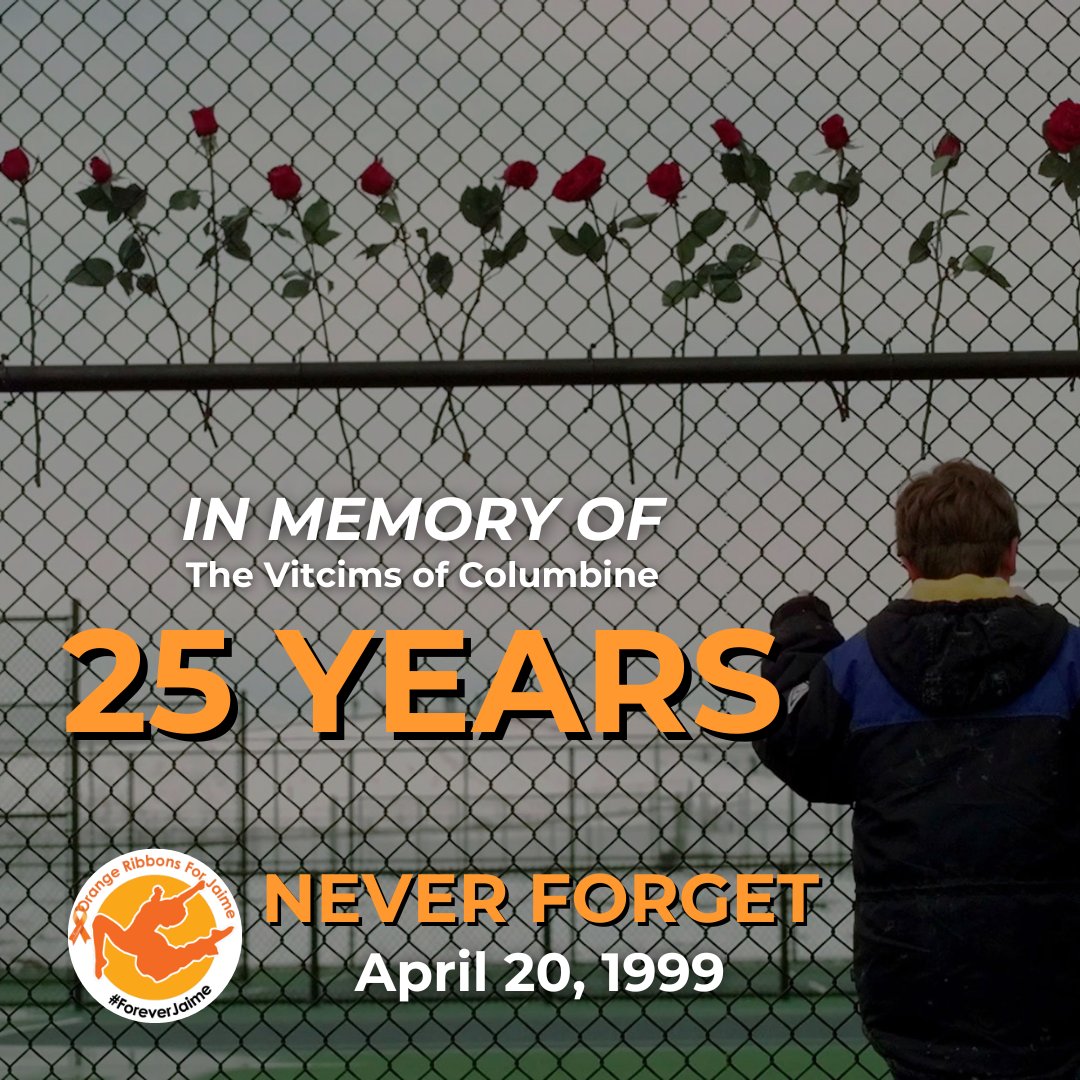 fred_guttenberg's tweet photo. 25 years ago was the Columbine shooting.  Sending love today to the many families who I have gotten to know. Just imagine how free from gun violence America could be had we responded differently and had we not allowed the gun lobby to spend the past 25 years fueling gun violence. https://t.co/aIlCwTT645