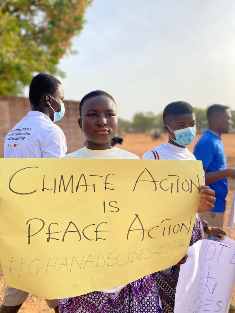 CLIMATE ACTION IS PEACE ACTION Let us support @gyemgh's Climate4Peace campaign.The starting point is Yikene-Bolga from the Youth Harvest Foundation's (YHF) corporate office. #CapeProjectGh