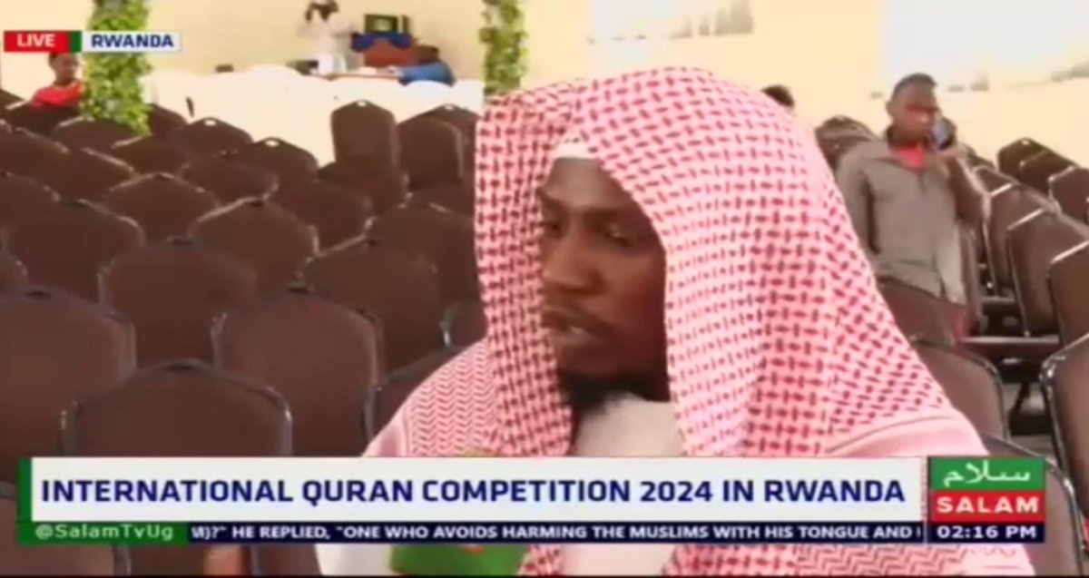 The grand finale will be tomorrow 21st. April 2024 in Kigali at Camp Kigali and 10 contestants have managed to go through. ~ Sheikh Hassan Nzanzimaana. #RwandaInternationalQuranCompetion24 #SalamDaawa #SalamUpdates