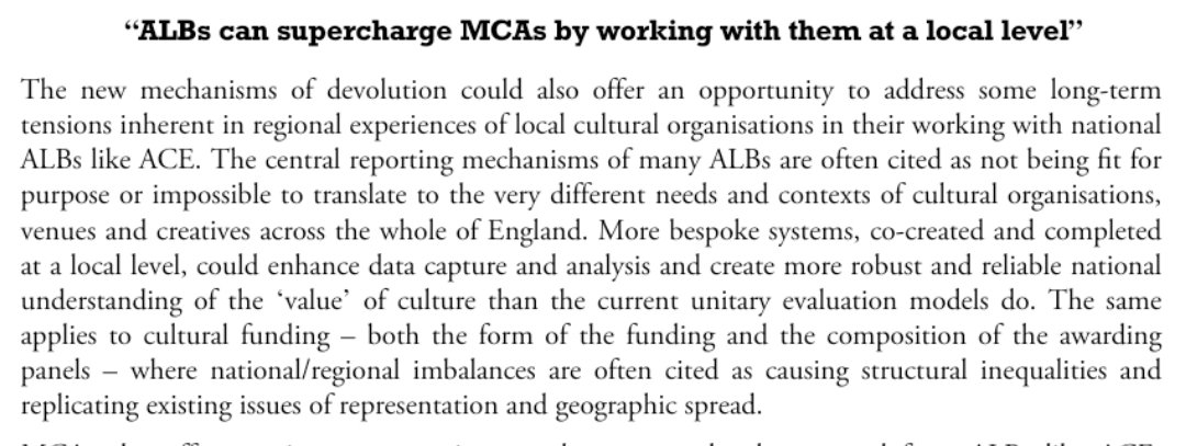 Lots of good thinking from Katy and yes, wholeheartedly behind the ambition here - get this partnership right and we could really supercharge cultural opportunity