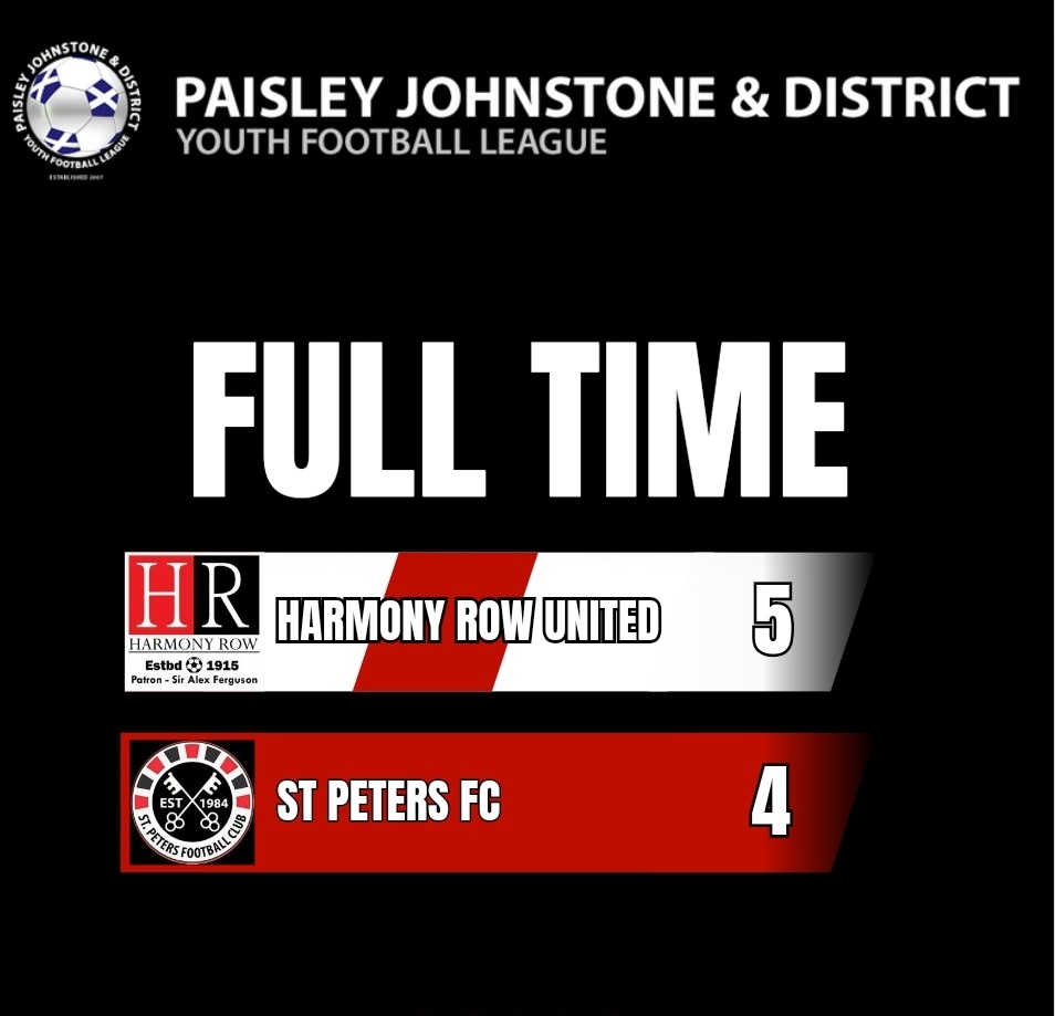 The second result is in from Sir Alex Ferguson Park. It's a second win of the day for Harmony Row 2011. A 5-4 win vs our friends from <a href="/st_peters2011/">St Peter’s 2011 Reds</a>.

United play St Peters soon in the Div Cup. Catch you again there guys. 👍🏽